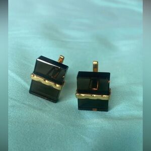 Vintage Smoky Brown Lucite Men’s Cuff Links